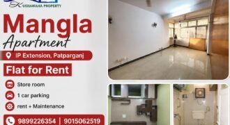 3 BHK Flat for Rent in Mangla Apartment, IP Extension