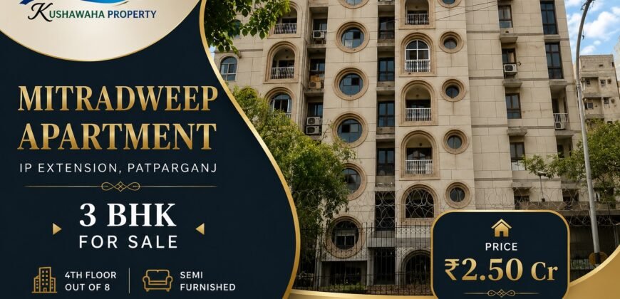 Mitradweep Apartment, 3 BHK for Sale in IP Extension