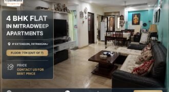4 BHK Flat for Sale 1580 SqFt, Mitradweep Apartments, Patparganj