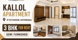 Rental Flat 3 BHK in Kallol Apartment, IP Extension, East Delhi