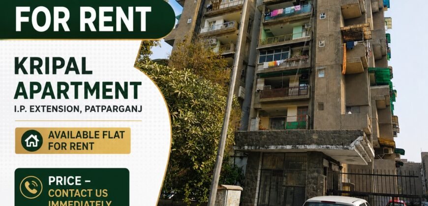 I.P. Extension, Patparganj, 2 BHK Rental Flat in Kripal Apartment