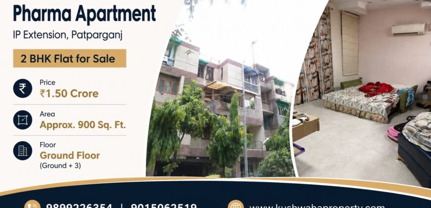 Spacious 2 BHK Flat for Sale in Pharma Apartment, IP Extension
