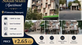Sudarshan Apartment, 3 BHK for Sale in IP Extension, Patparganj