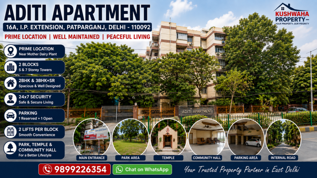 Aditi Apartment in IP Extension, Patparganj, East Delhi