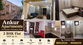 2 BHK Flat for Rent in Ankur Apartments, IP Extension, Delhi