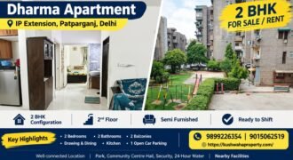 2 BHK Flat In Dharma Apartments for Sale In IP Extension, Patparganj