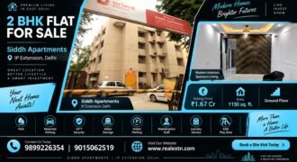 2 BHK Flat for Sale in Siddh Apartment, IP Extension, New Delhi