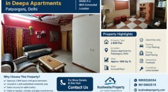 2 BHK Flat for Sale 1000 sqft in Deepa Apartments, IP Extension