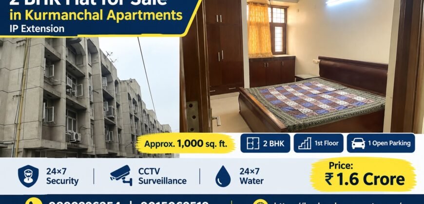 Buy 2 BHK Flat in Kurmanchal Apartments, IP Extension, Patparganj
