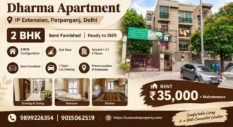 2 BHK Semi-Furnished Flat for Rent in Dharma Apartment