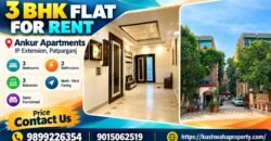 3 BHK Flat for Rent in Ankur Apartments, IP Extension