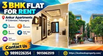3 BHK Flat for Rent in Ankur Apartments, IP Extension