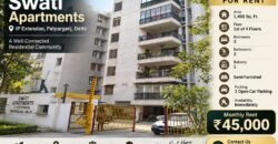 3 BHK Flat for Rent in Swati Apartments, IP Extension