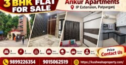 Spacious 3 BHK Ground Floor in Ankur Apartments, IP Extension