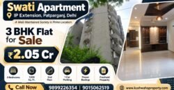 3 BHK for Sale 1200 sqft in Swati Apartment, IP Extension, Patparganj