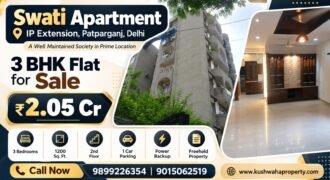 3 BHK for Sale 1200 sqft in Swati Apartment, IP Extension, Patparganj