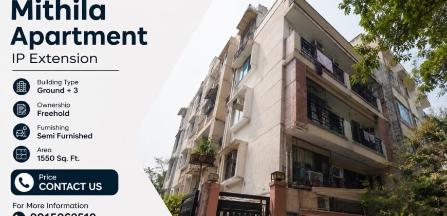 3 BHK Duplex for Rent, Mithila Apartment, IP Extension Patparganj