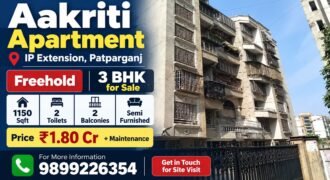 Buy 3 BHK Flat in Aakriti Apartment, IP Extension, Patparganj