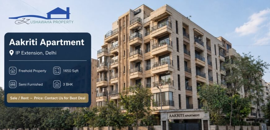 3 BHK Flat for Sale in Aakriti Apartment, IP Extension, Delhi