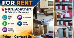 3 BHK Furnished for Rent in Natraj Apartment, IP Extension, Delhi