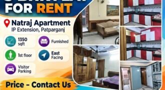 3 BHK Furnished for Rent in Natraj Apartment, IP Extension, Delhi
