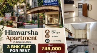 3 BHK Flat for Rent in IP Extension, Patparganj, East Delhi