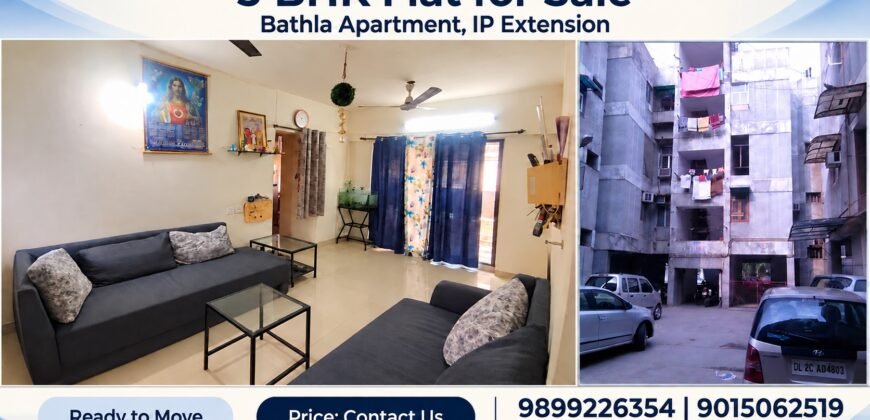 3 BHK flat for sale in Bathla Apartment, IP Extension