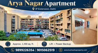 2 BHK Flat for Rent in Arya Nagar Apartment, IP Extension, Delhi