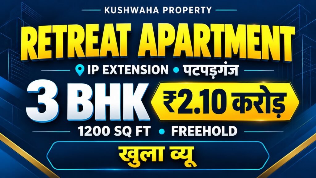 Retreat Apartment, IP Extension, 3 BHK Property for Sale