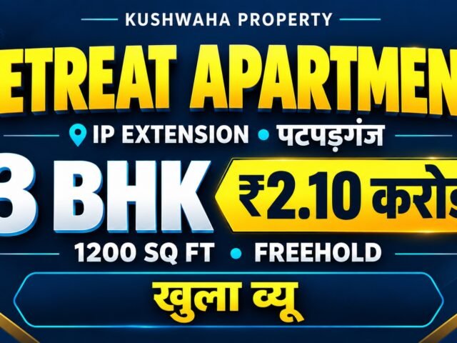 Retreat Apartment, IP Extension, 3 BHK Property for Sale in Patparganj, Delhi